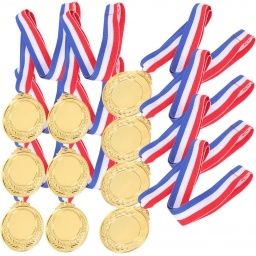 pack  x 10 Medalla Premio Imitacin Oro 6.5cm Ftbol Basketball Hockey