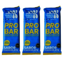 Kit x3 Barra de Prote�na PRO BAR Punto Sano Sabor Chocolate 45g