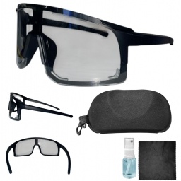 Kit Lentes Ciclismo Transparente Estuche Franela y Limpiador