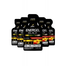 Gel energizante x 5 con Cafeina naranja frutos ciclismo running
