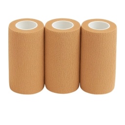 Kit x3 Vendas Cohesivas Tipo Coban 10 cm x 4,5 m Beige ? Autoadhesivas