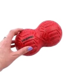 Pelota de Masaje Doble LivePro Peanut 19.5 cm Roja ? Liberacin Miofascial y Masaje Profundo
