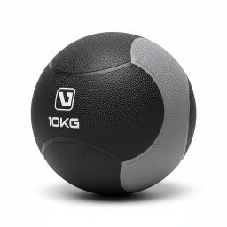 Pelota Medicinal LiveUp LS3006F 10 kg - Caucho Antideslizante para Entrenamiento de Fuerza y Core