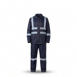 Traje Impermeable OxfordPVC para Hombre - Chaqueta y Pantal�n Azul - Uso Industrial, Trabajo, Delivery y Transporte