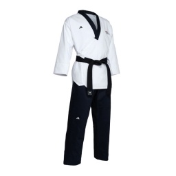 Uniforme Taekwondo Adidas Poomsae Masculino Adulto WT Blanco Premium para Competicion de Formas Poomsae