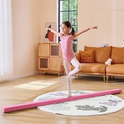 Viga de Equilibrio para Gimnasia - 2,7m Plegable con Base Antideslizante
