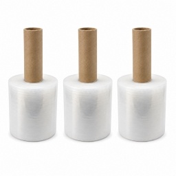 Kit x3 Film Stretch Transparente 125 Metros Con Mango Manual